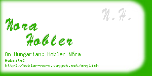 nora hobler business card